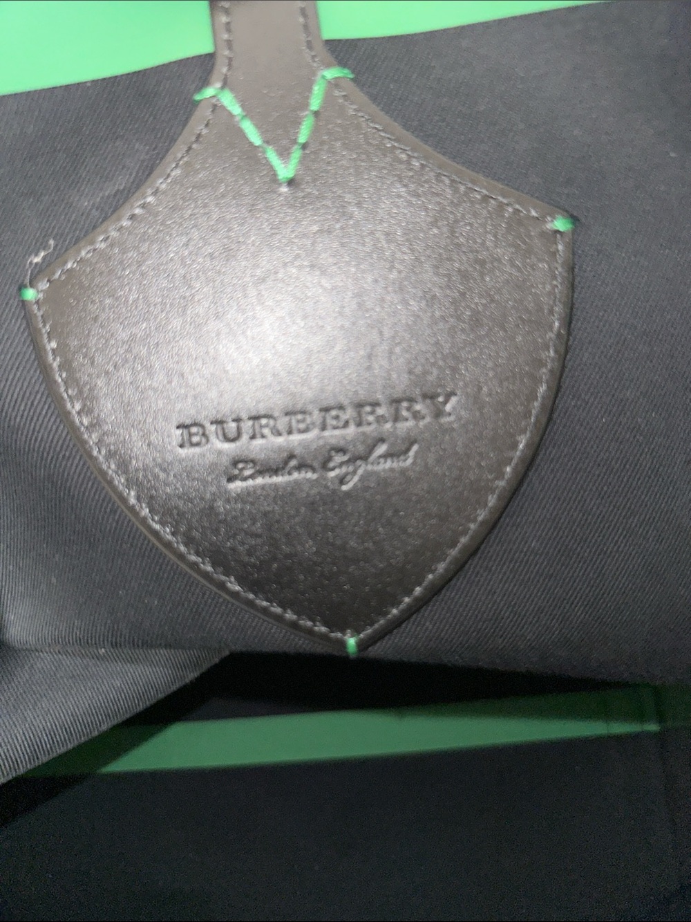 Burberry Yellow Black Cream Tote with Green Trim. PREOWNED. Like new. - Picture 11 of 17